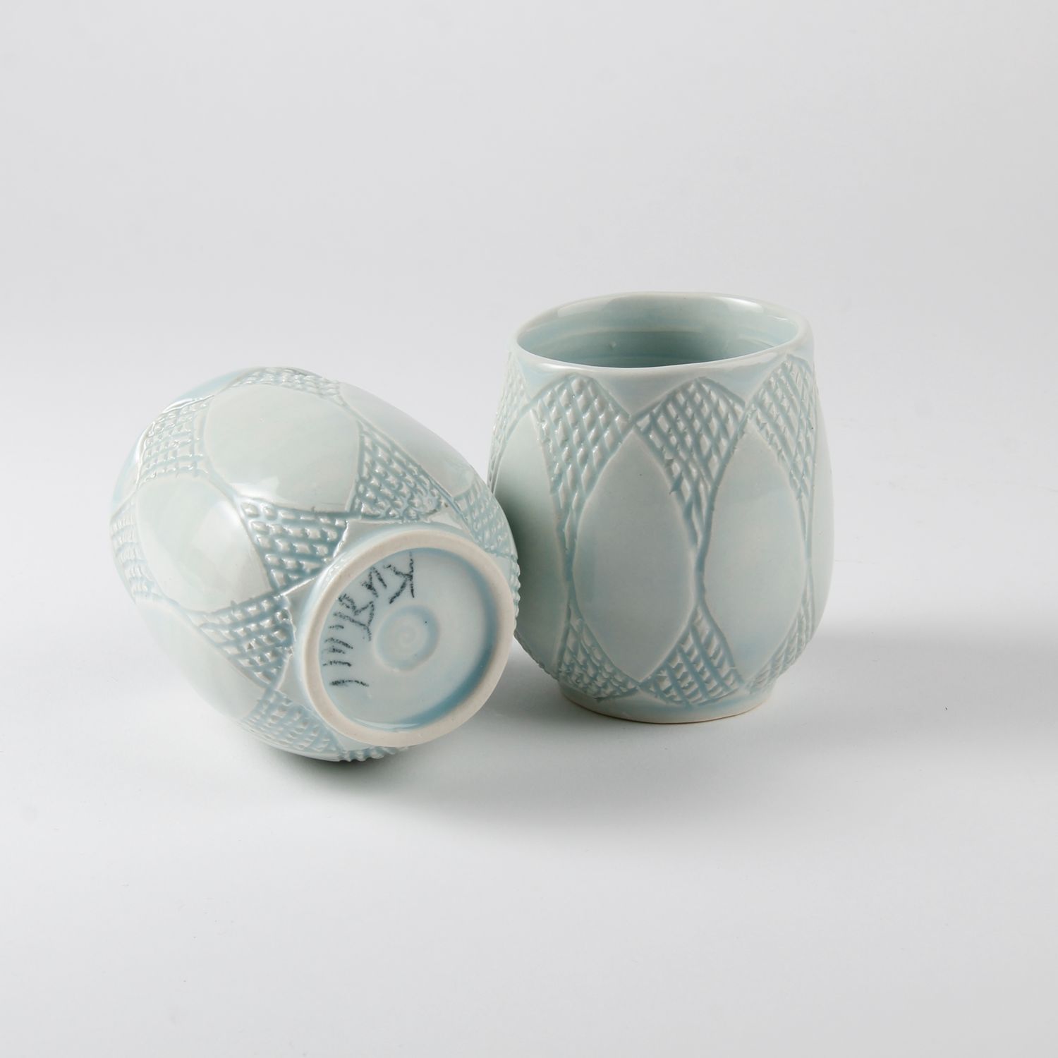 Arlene Kushnir: Carved Cup – Celadon Product Image 2 of 2
