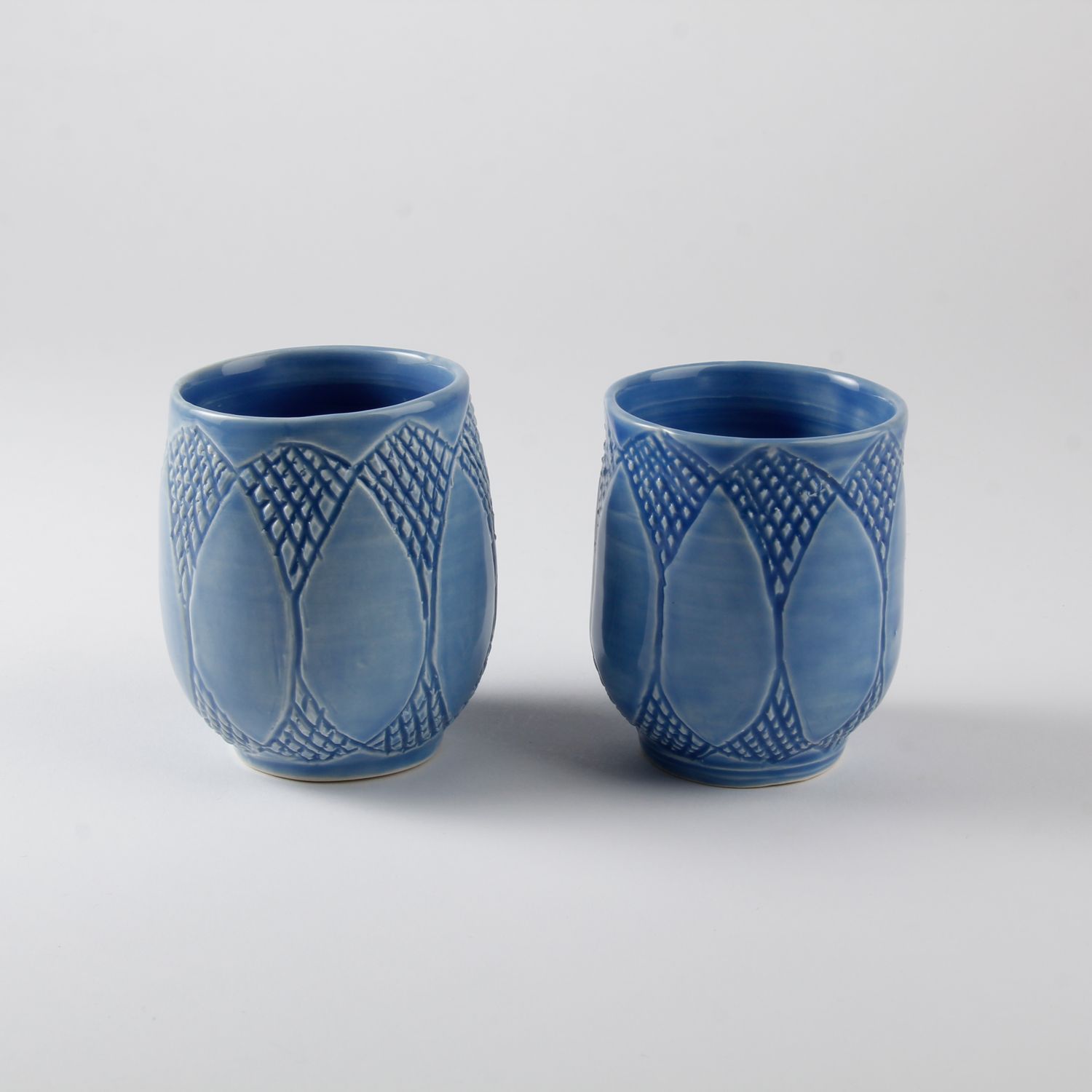Arlene Kushnir: Carved Cup – Sky Blue Product Image 2 of 2