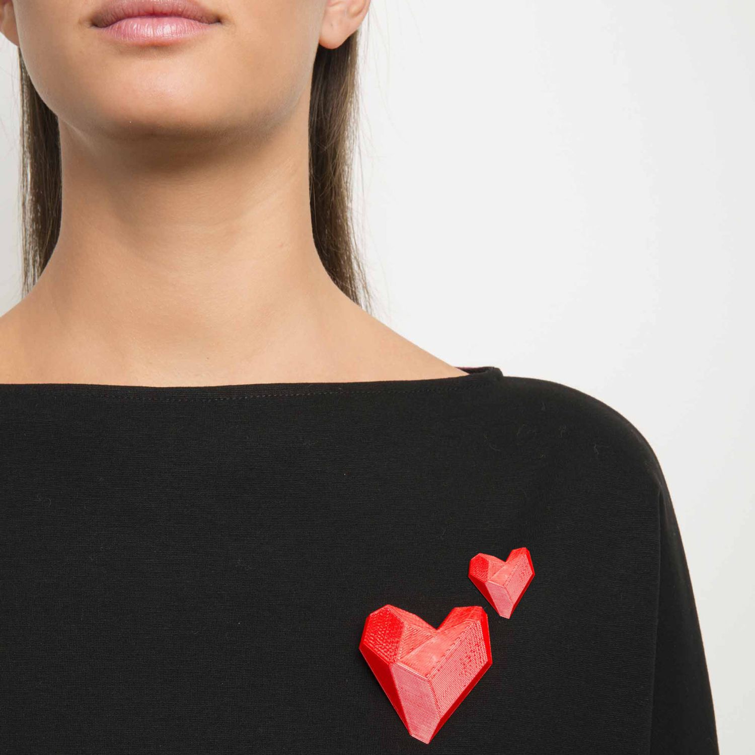 Maison 203: Heart Brooch – Black Product Image 3 of 3