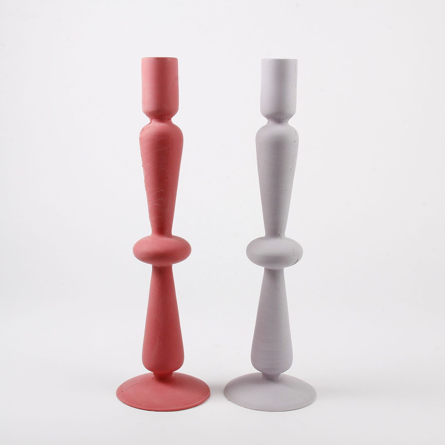 Dconstruct- Jesmonite Candlesticks in Blush Red Product Image 3 of 3