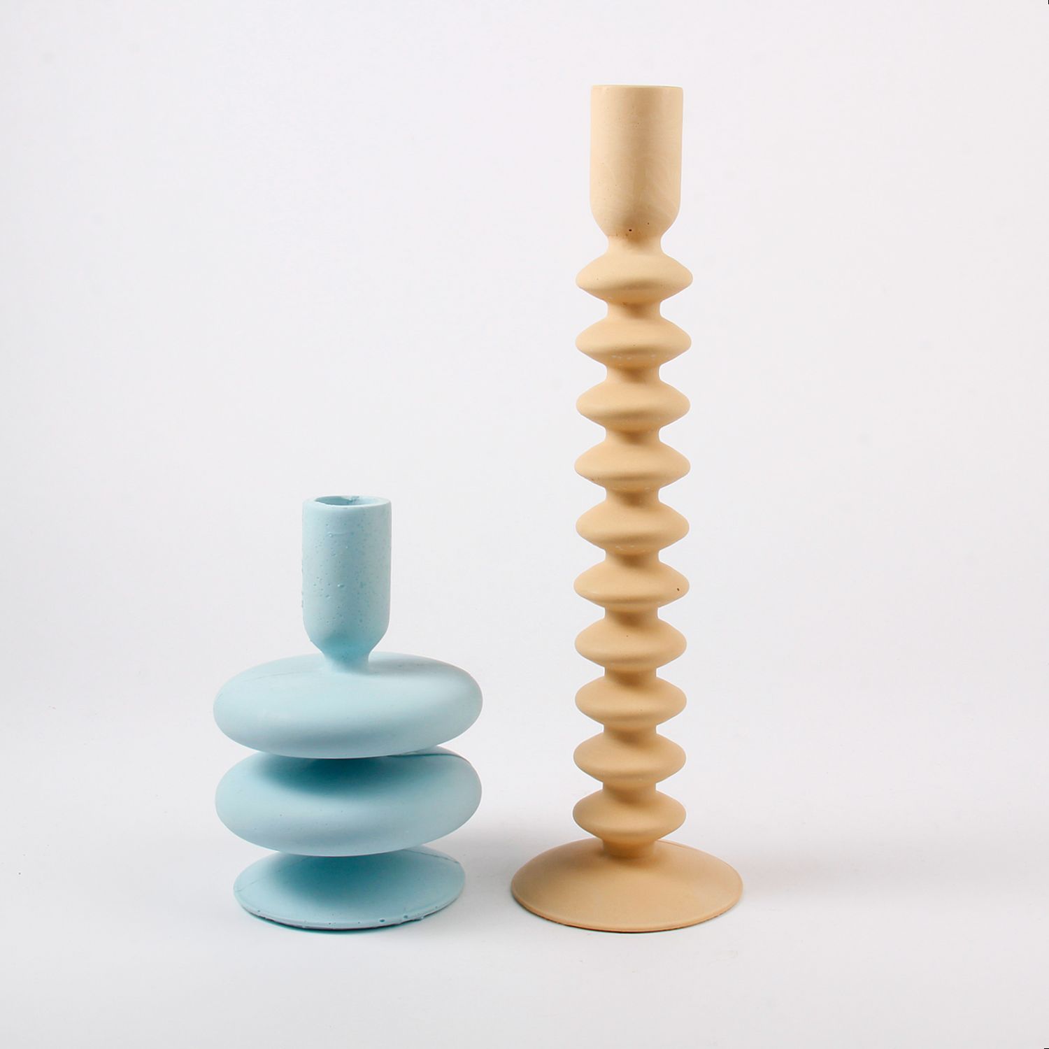 Dconstruct: Jesmonite Candlesticks in Blue Product Image 2 of 2