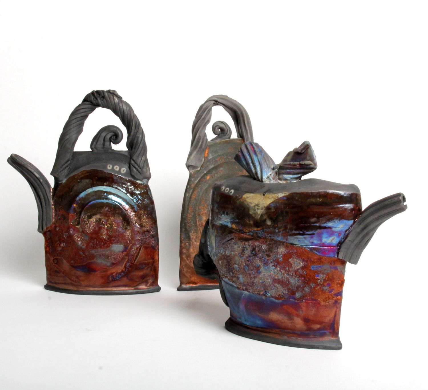 Shu-Chen Cheng: Copper Raku Teapot Product Image 2 of 5