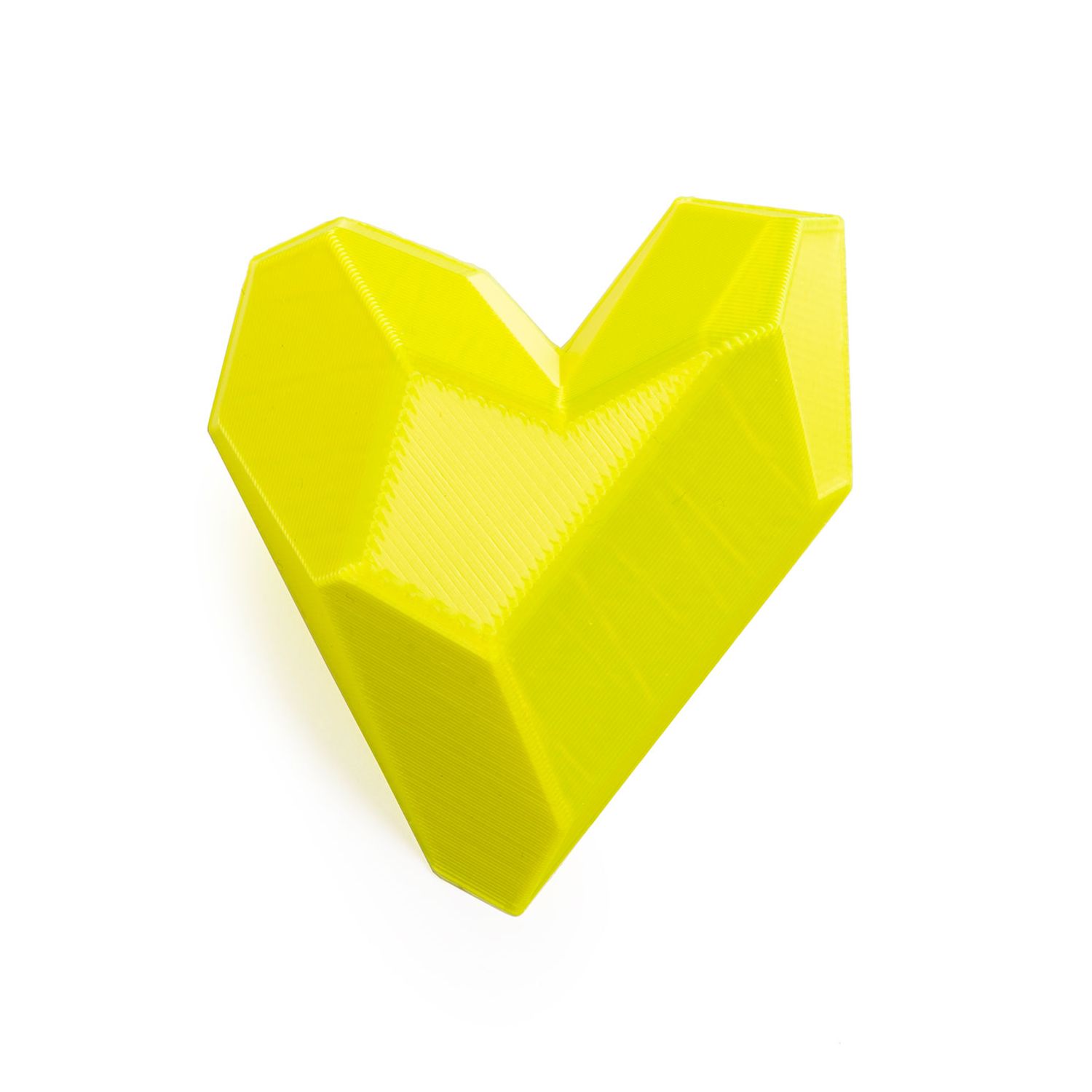 Maison 203: Heart Brooch – Fluorescent Yellow Product Image 1 of 3