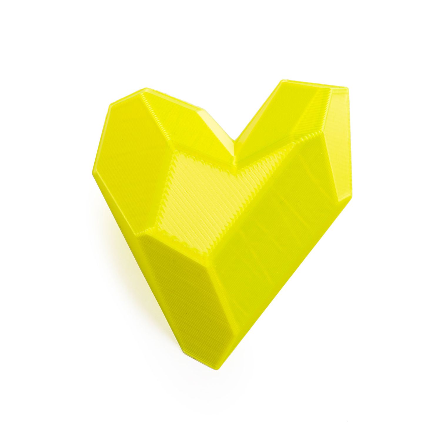 Maison 203: Mini Heart Brooch – Fluorescent Yellow Product Image 1 of 3