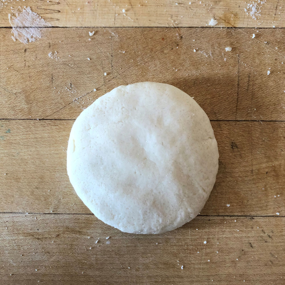 Circle of dough