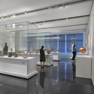 Visitors looking at objects in the Modern and Contemporary Gallery